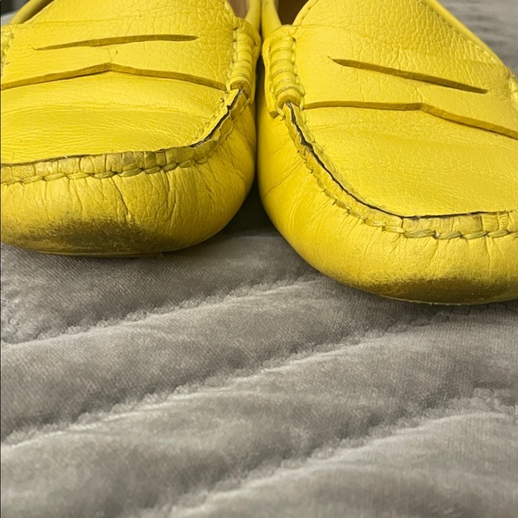 Ralph Lauren Vibrant Yellow Leather Loafers - Picture 3 of 4